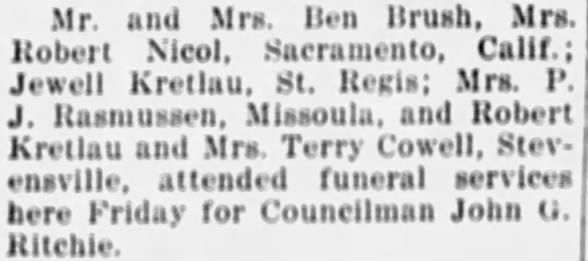 Clipping from Ravalli Republic